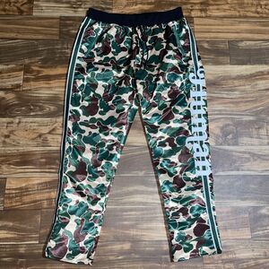Human Headgear Classics Satin Green Camouflage Joggers Pants Stitched Size 3XL